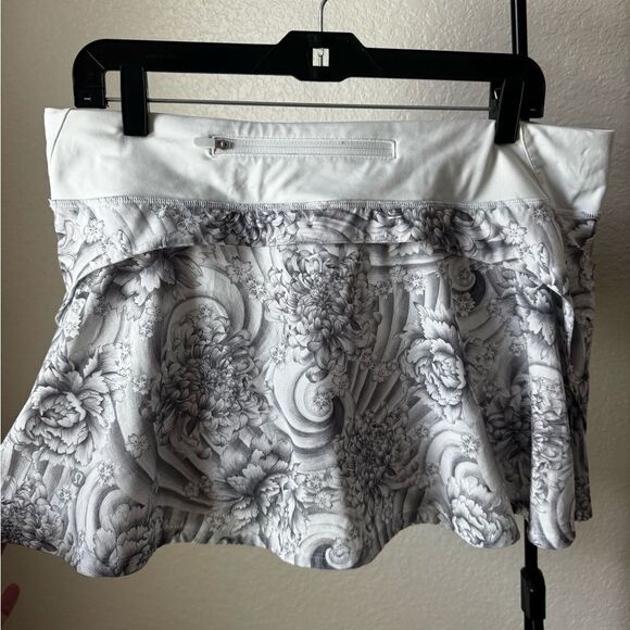 Lululemon Play Off The Pleats Skirt Mini Twine White Multi / White Size 12 - Picture 4 of 12
